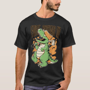 Camiseta Equipo de niños T-rex dinosaurio jugador de golf g