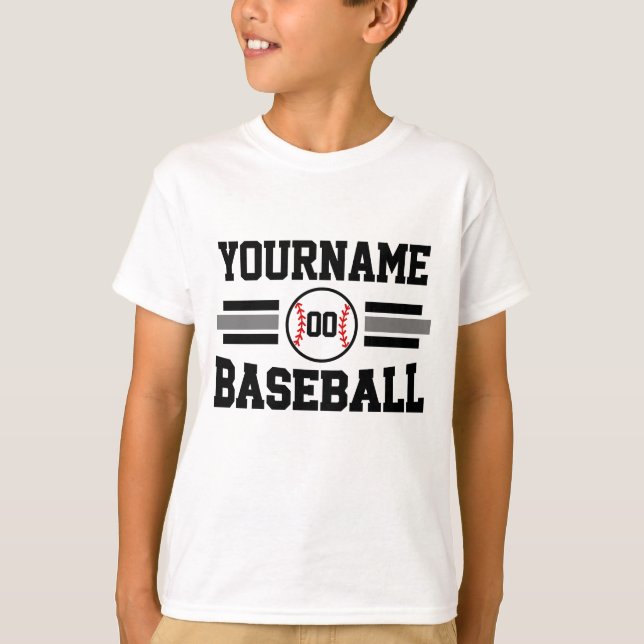 Camiseta Equipo de NOMBRE del jugador de béisbol retro pers (Anverso)