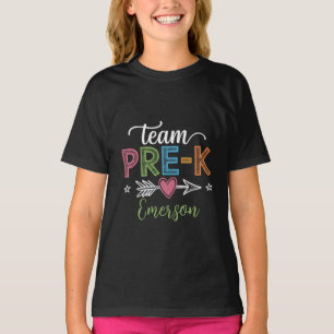 Camiseta Equipo de nombres personalizados profesor de prees