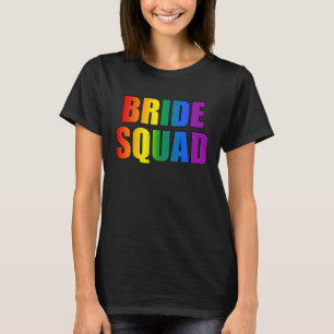 Camiseta Equipo de Novia Arcoíris Lesbiana Boda LGBT Desped