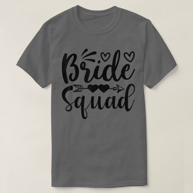 Camiseta Equipo de Novia Flecha Corazón Fiesta de Boda Y De (Diseño del anverso)