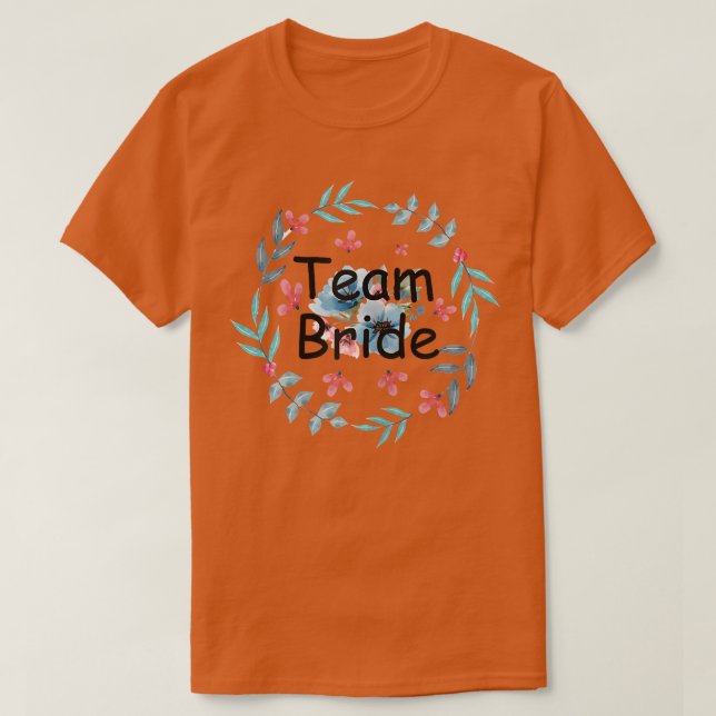 Camiseta Equipo de Novia Flores JGA Despedida de Soltera  (Diseño del anverso)