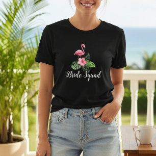 Camiseta Equipo de Novias Tropicales Fiesta de Damas de Hon