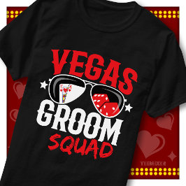 Camiseta Equipo de Novio en Las Vegas Fiesta de Despedida d