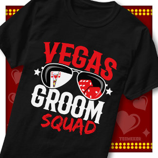 Camiseta Equipo de Novio en Las Vegas Fiesta de Despedida d