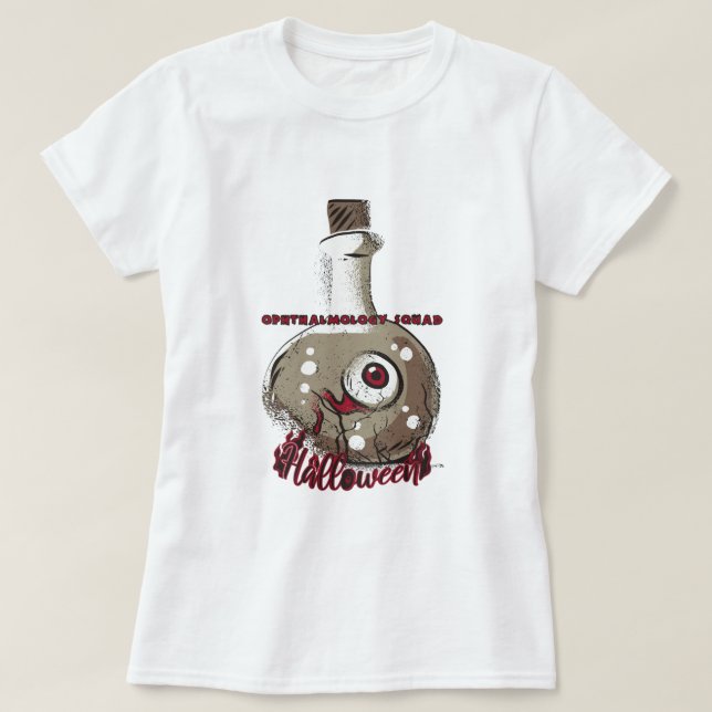 Camiseta Equipo de Oftalmología - Globo Ocular de Halloween (Diseño del anverso)