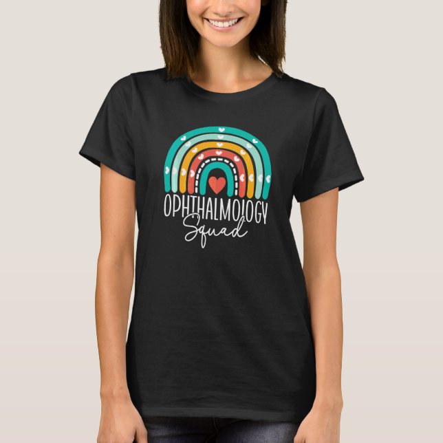 Camiseta Equipo de Oftalmología Médico de Ojos de Arcoíris  (Anverso)