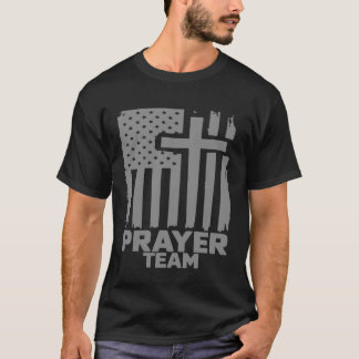 Camiseta Equipo de Oración Bandera Americana Familia Cristi