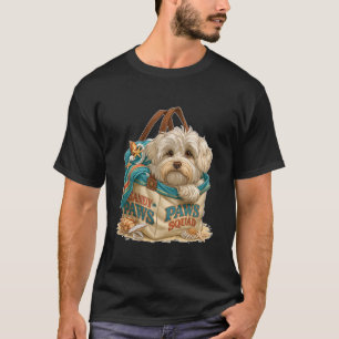 Camiseta Equipo de Patas Arenosa Perro de Playa Lindo en Bo