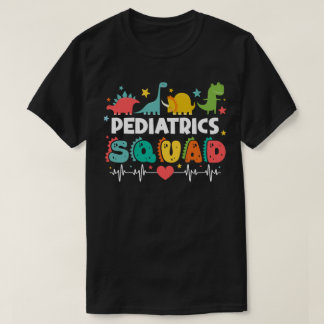 Camiseta Equipo de Pediatría Enfermera Dinosaurio Médico Di
