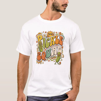 Camiseta Equipo de Pepinillos Gráfico Retro Groovy de los 7