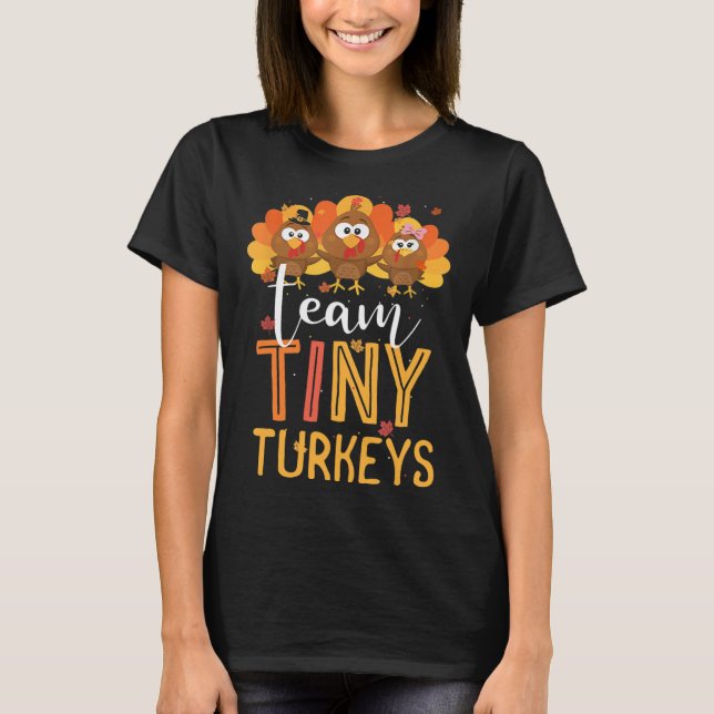 Camiseta Equipo de pequeños pavos Enfermería Turca Día de A (Anverso)