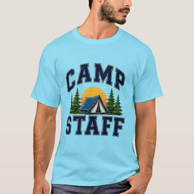 Camiseta Equipo de personal de campamento tipografía 👕 (Anverso)