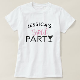 Camiseta Equipo de Personalizado de Bridal Party Bride Cock