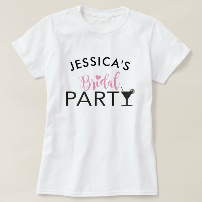 Camiseta Equipo de Personalizado de Bridal Party Bride Cock (Diseño del anverso)