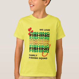 Camiseta Equipo de PESCA de AMOR familiar Niños Escuadrones