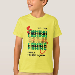 Camiseta Equipo de PESCA de AMOR familiar Niños Escuadrones
