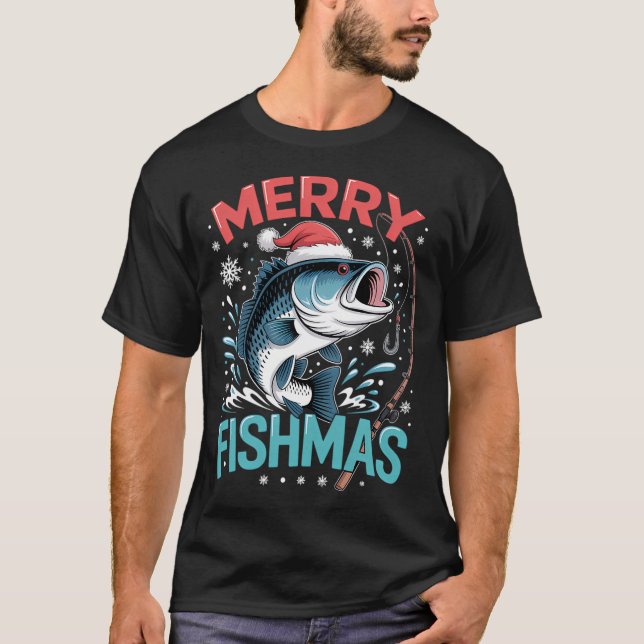 Camiseta Equipo de Pesca de Navidad (Anverso)