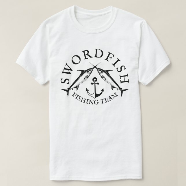Camiseta Equipo de Pesca de Pez Espada (Diseño del anverso)