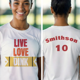 Camiseta Equipo de Pickleball Vive Ama Dink 