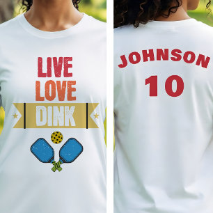 Camiseta Equipo de Pickleball Vive Ama Golpea Remo