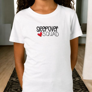 Camiseta Equipo de pijamada personalizado Corazón Favor de