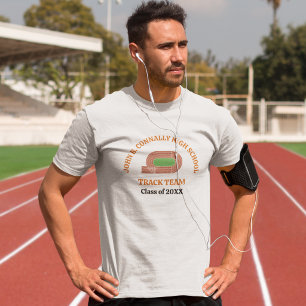 Camiseta Equipo de pista Orange personalizado de escuela se