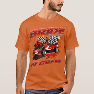 Camiseta Equipo de Pit de la Novia Cumpleaños de Carreras d