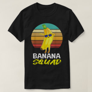 Camiseta Equipo de Plátano Divertido Diseño Retro