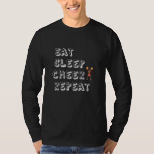 Camiseta Equipo de porristas Eat Sleep Cheer Repeat Cheerle