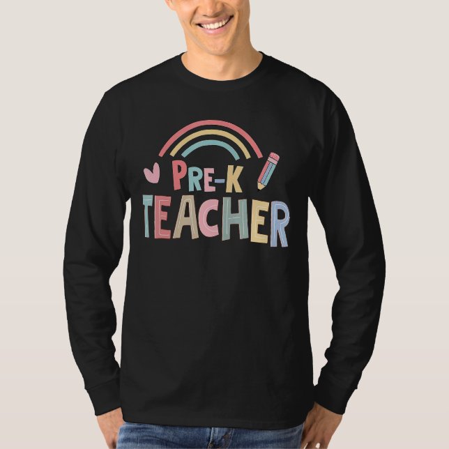 Camiseta Equipo de predocentes de preescolar arco iris (Anverso)