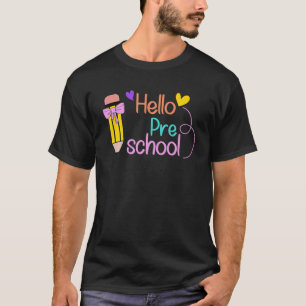 Camiseta Equipo De Preescolar Hola Preescolar De Vuelta Al