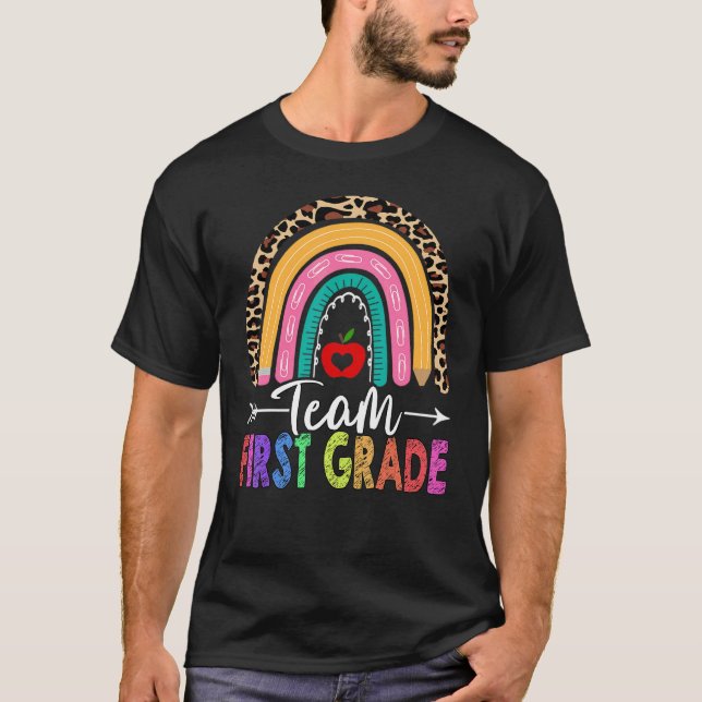 Camiseta Equipo de primer curso profesora de leopardo arcoi (Anverso)