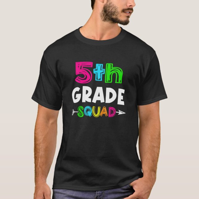 Camiseta Equipo De Primer Grado Hola Enseñanza De Escuadrón (Anverso)