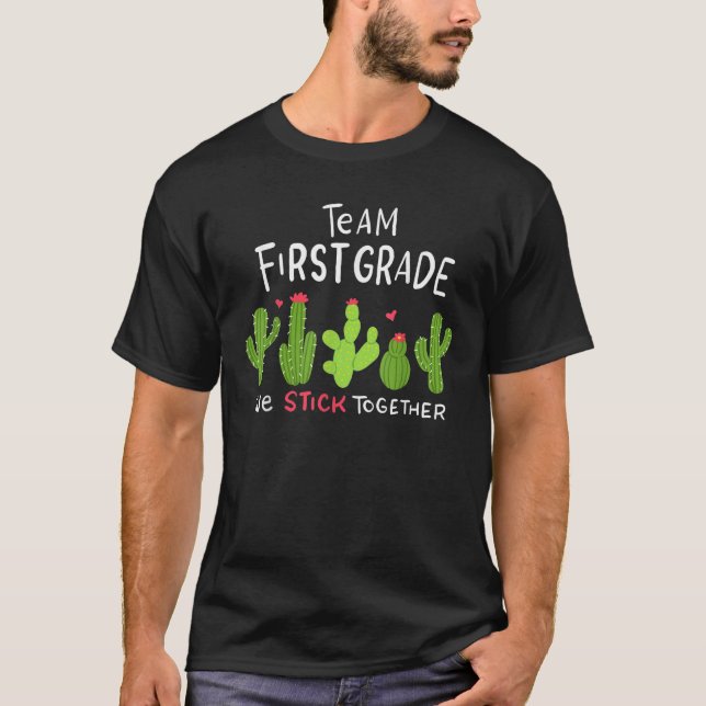 Camiseta Equipo de primer grado Squad Teacher Cactus Plant  (Anverso)