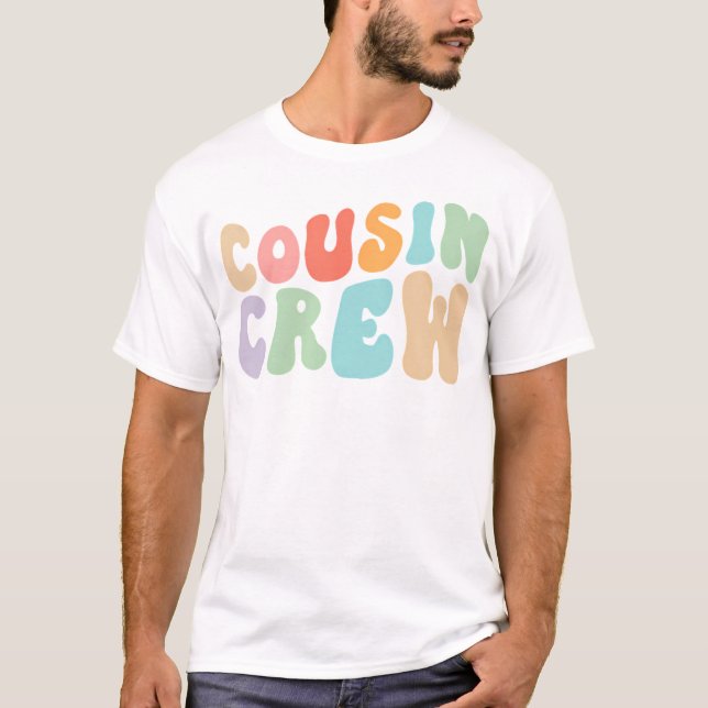 Camiseta Equipo de primo Groovy Retro Diseño Familia Coinci (Anverso)