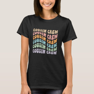 Camiseta Equipo de Primos 2024 Groovy Retro Design Family M