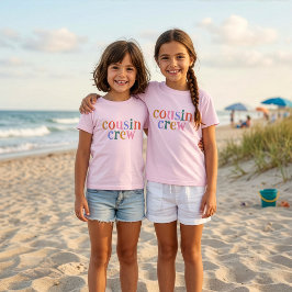 Camiseta Equipo de Primos Coloridos para Familias