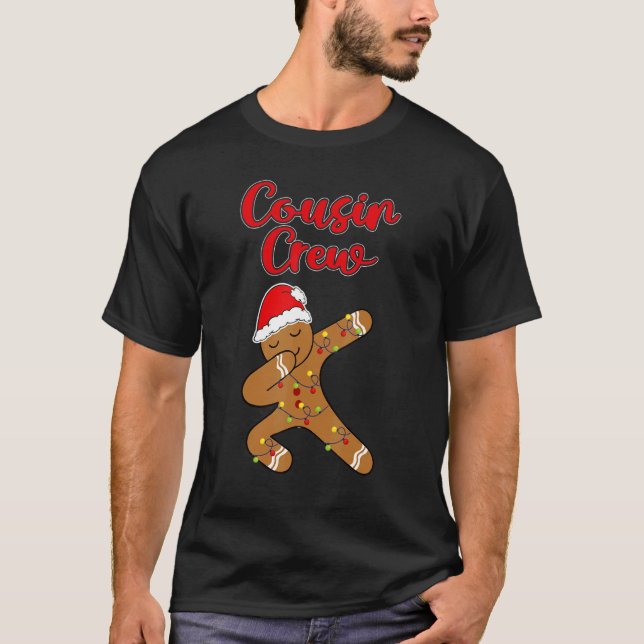 Camiseta Equipo de primos Dabbing Gingerbread Navidades M (Anverso)
