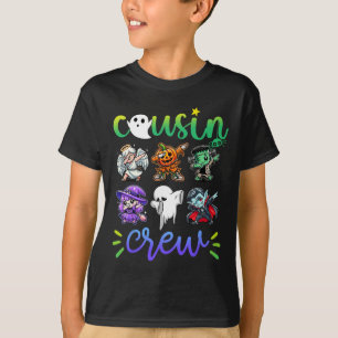 Camiseta Equipo de primos Dabbing Halloween Boys Skeleton Z