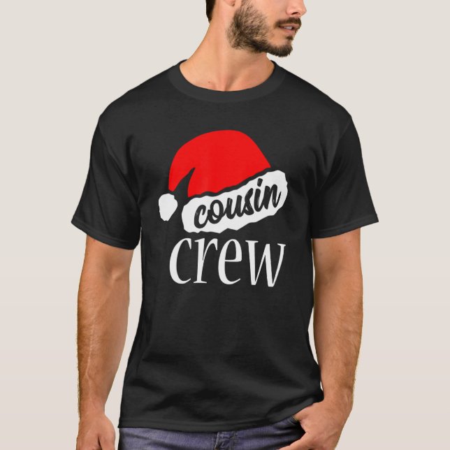 Camiseta Equipo de primos Santa Red Plaid Navidades de Navi (Anverso)