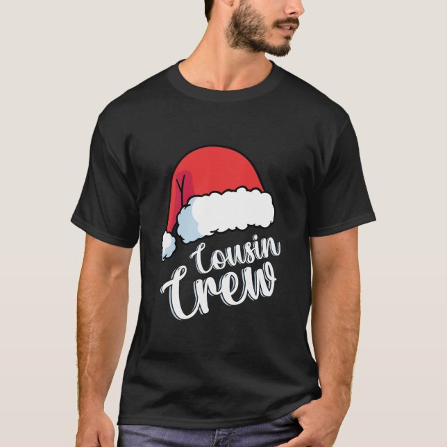 Camiseta Equipo de primos Santa Red Plaid Navidades de Navi (Anverso)