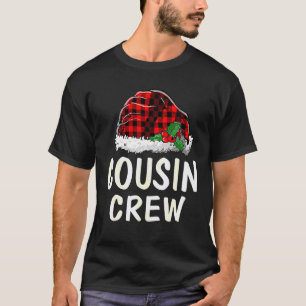 Camiseta Equipo de primos Santa Red Plaid Xmas Navidades di