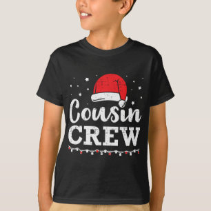 Camiseta Equipo de primos Santa Red Plaid Xmas Navidades di