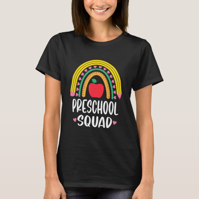 Camiseta Equipo de profesores de arco iris de preescolar Gi (Anverso)