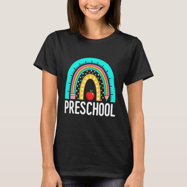 Camiseta Equipo de profesores de arco iris de preescolar Gi (Anverso)