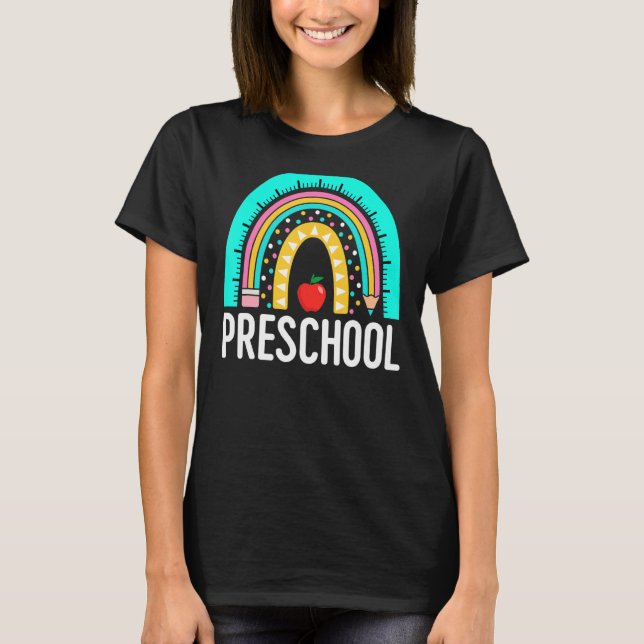 Camiseta Equipo de profesores de arco iris de preescolar Gi (Anverso)