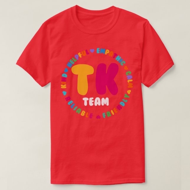 Camiseta Equipo de profesores de jardín de infancia de tran (Diseño del anverso)