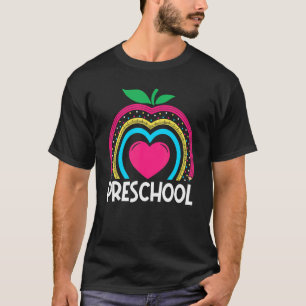 Camiseta Equipo de profesores de Preescolar Boho Rainbow
