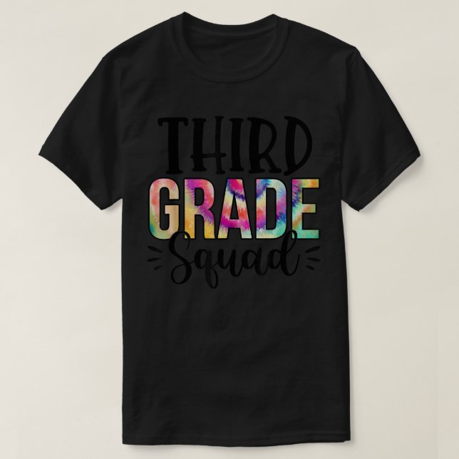 Camiseta Equipo de profesores de tintes de tercer grado g d (Diseño del anverso)
